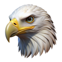 serene artistic A majestic eagle head with sharp beak, genuine png