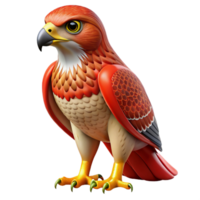 serene artistic A perched red-tailed hawk, wings folded, genuine png
