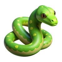 impressive abstract A slithering green tree python high resolution png