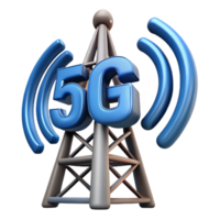 wonderful minimalist 5G network tower transmitting signal original png