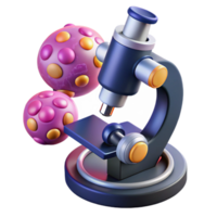 vibrant minimalist Microscope magnifying cells professional png