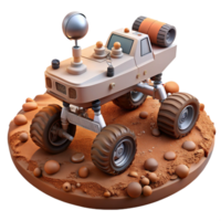 beautiful creative Mars rover exploring the surface of Mars high quality png