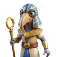 impressive rustic Thoth, Egyptian god of writing and knowledge, with an ibis head high quality png