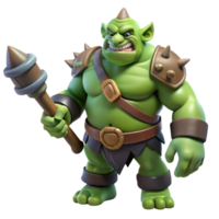 wonderful rustic A fierce ogre, wielding a giant club premium png