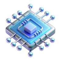 beautiful creative Futuristic data chip with intricate circuitry and glowing nodes high resolution png