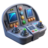 magnificent traditional Spaceship cockpit control panel with illuminated buttons and displays original png