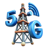 magnificent contemporary 5G network tower transmitting data authentic png