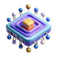 impressive minimalist Quantum computer processing data authentic png