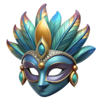 beautiful abstract Single, fantasy mask, feathered and jeweled detailed png