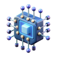 magnificent creative Artificial intelligence circuit board with glowing nodes high resolution png