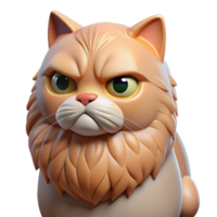 extraordinary abstract A grumpy Persian cat with a flat face, detailed png