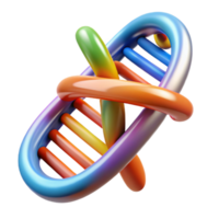 extraordinary creative A DNA strand, double helix, abstract and colorful detailed png