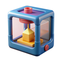 magnificent creative 3D printer creating an object, high quality png