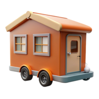 wonderful abstract Tiny house on wheels, authentic png