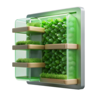 serene abstract Biophilic design green wall module, high quality png