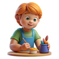 impressive artistic Artistic child sculpting with clay genuine png