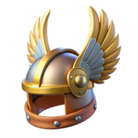 elegant minimalist A winged helmet, adorned with feathers premium png