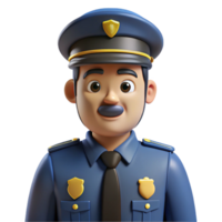 serene traditional Serious police officer in uniform authentic png