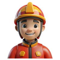 extraordinary creative Friendly firefighter in helmet high resolution png