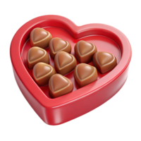 dramatic abstract Heart-shaped box of chocolates high quality png