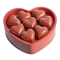 elegant rustic Heart-shaped box of chocolates authentic png