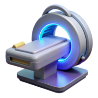 stunning minimalist Advanced medical scanner device with blue and white lights and digital display authentic png