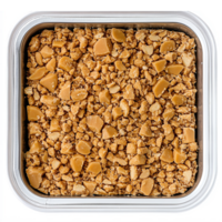 Chopped Caramelized Nuts in a Square Container for Baking and Topping Desserts png