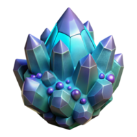 wonderful creative Alien mineral sample with glowing crystals and unique texture high quality png