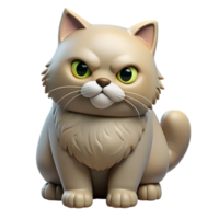 elegant classic A grumpy Persian cat with flat face authentic png