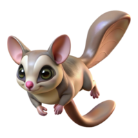 serene minimalist A sugar glider gliding exclusive png