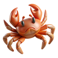 serene contemporary A crab, claws open detailed png