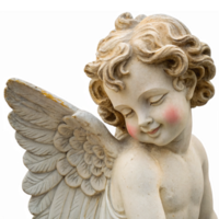 Charming Angel Statue with Delicate Features and Soft Expressions for Decorative Purposes png