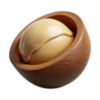 serene rustic Macadamia nut in shell genuine png