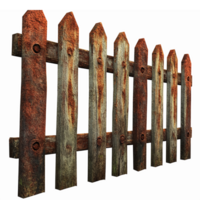 Rustic Wooden Fence Panel with Weathered Texture for Garden and Landscape Design png