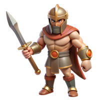 elegant abstract Ares, God of War, holding a sword, high quality png