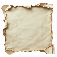 Vintage Parchment Paper Texture with Torn Edges for Backgrounds and Design Projects png