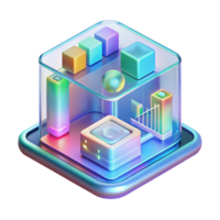 extraordinary artistic Holographic interface displaying complex data professional png