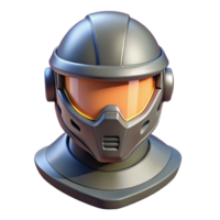 serene traditional Futuristic soldier helmet with visor original png