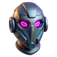 elegant abstract Cyberpunk mask with glowing LED lights high quality png