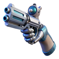 extraordinary rustic Robot hand holding a futuristic pistol genuine png
