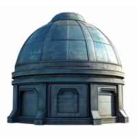 Futuristic Observatory Building Design with Dome Structure and Detailed Textures png