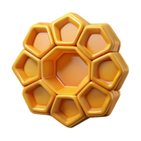 dramatic abstract Close-up of a bee's honeycomb cell high quality png