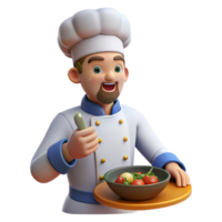 elegant abstract Innovative chef creating a new dish premium png