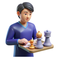 dramatic minimalist Strategic gamer planning their next move high resolution png