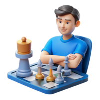 elegant abstract Strategic gamer planning their next move high quality png