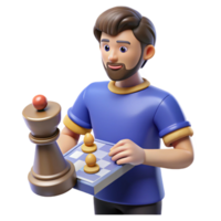 wonderful minimalist Strategic gamer planning their next move high resolution png