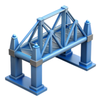 dramatic minimalist CAD drawing of a bridge structure, high resolution png