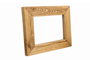 Rustic Wooden Picture Frame with Open Center for Personalization and Decorative Use png