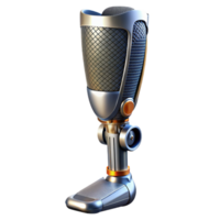elegant classic Bionic Leg Prosthesis, metallic and carbon fiber, hydraulic pistons authentic png