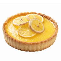 delicioso limón tarta con Fresco limón rebanadas en un escamoso corteza ideal para postres y horneando png